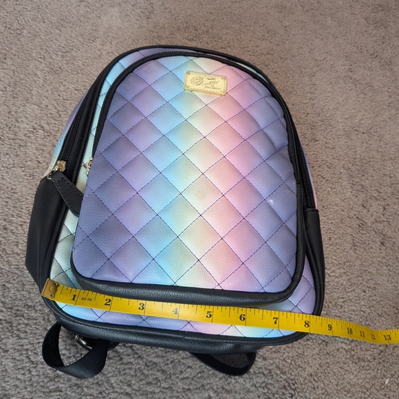 Luv Betsey by Betsey Johnson Mini Backpack Quilted Rainbow Betsey Johnson Bag - Picture 13 of 14